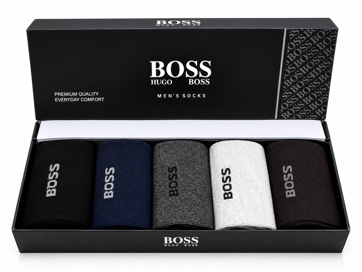 H-ugo B-oss Men’s Formal Socks – Pack of 5