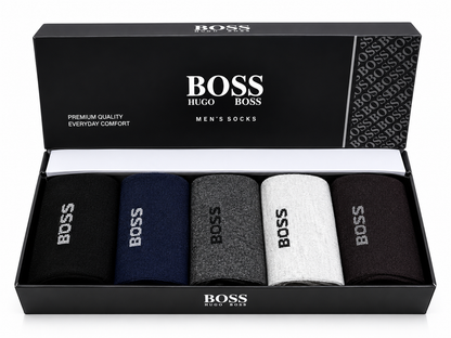 H-ugo B-oss Men’s Formal Socks – Pack of 5