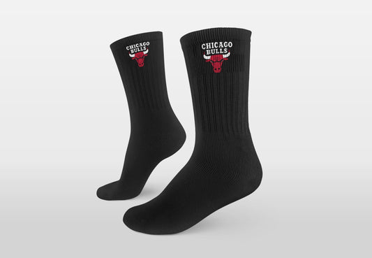 CRS CHICAGO BULLS COTTON SPORTS SOCKS ( PACK OF 3 )
