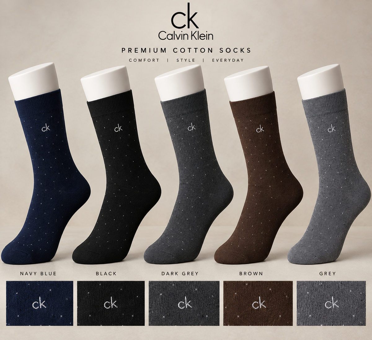 CRS BRANDED FORMAL SOCKS (PACK OF 5)