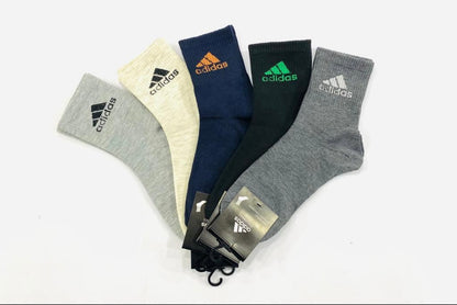 CRS BRANDED LONG ANKLE SOCKS (Pack of 5 )