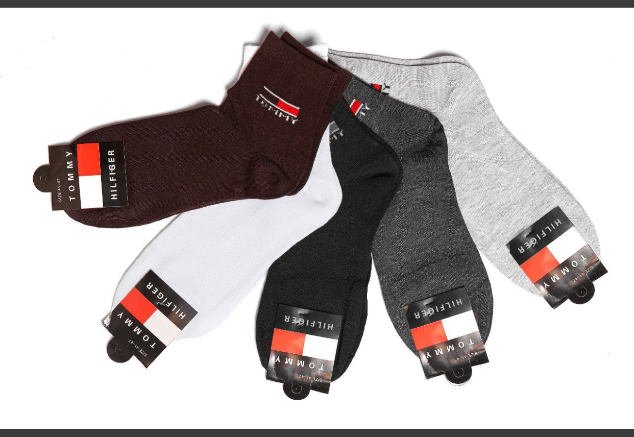 CRS BRANDED LONG ANKLE SOCKS (Pack of 5 )