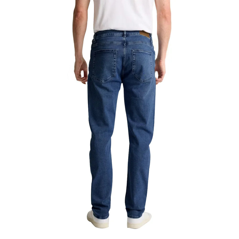 Stretch Shaded Blue Jeans Slim-Fit