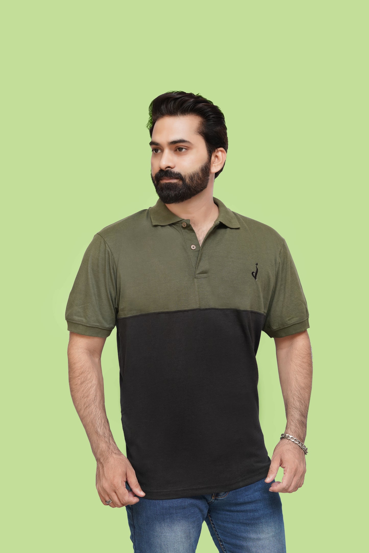 BROWN & BLACK POLO T-SHIRT