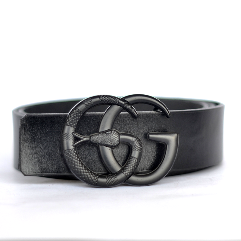 CRS BRANDED BLACK G LEATHER BELT