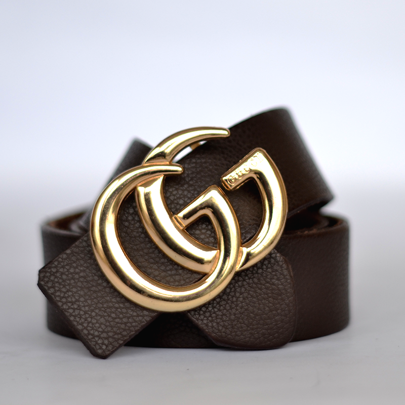 CRS BRANDED BROWN LEATHER BELT