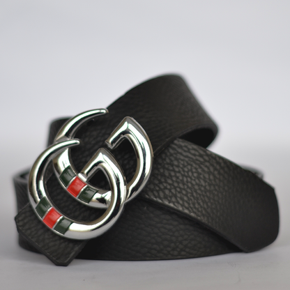 CRS BRANDED GG LEATHER BELT