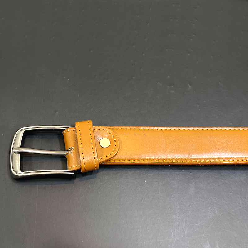 CRS BRANDED MUSTARD LEATHER BELT