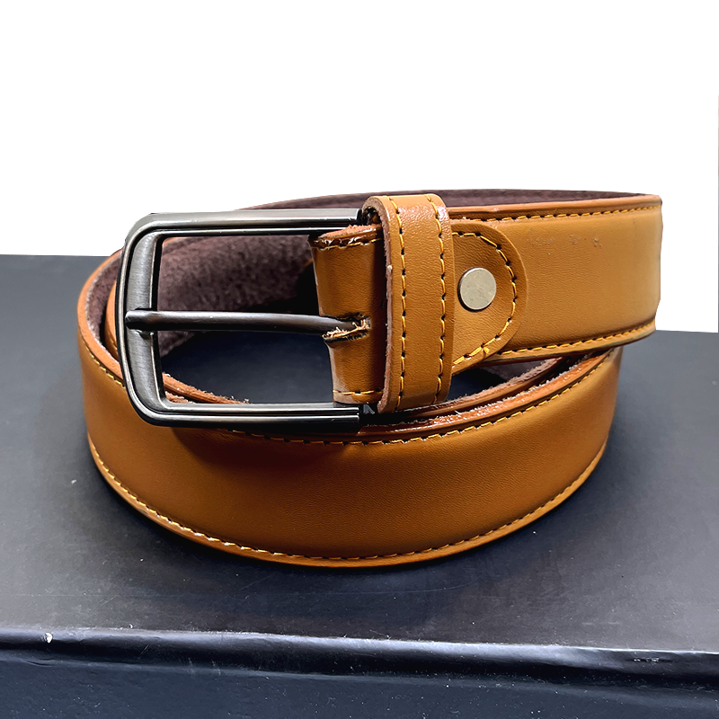 CRS BRANDED MUSTARD LEATHER BELT