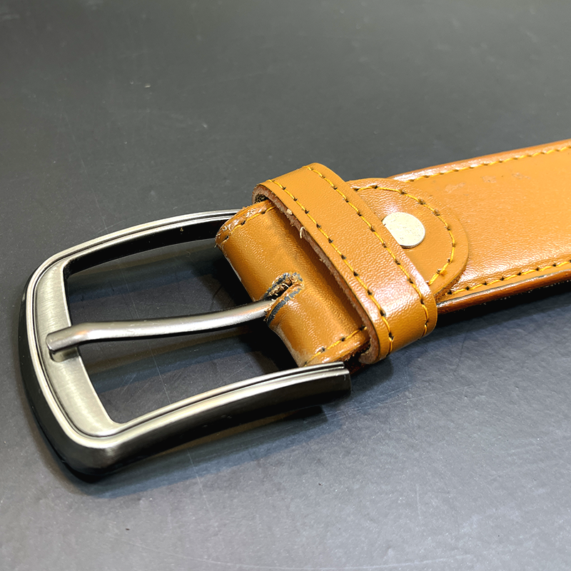 CRS BRANDED MUSTARD LEATHER BELT