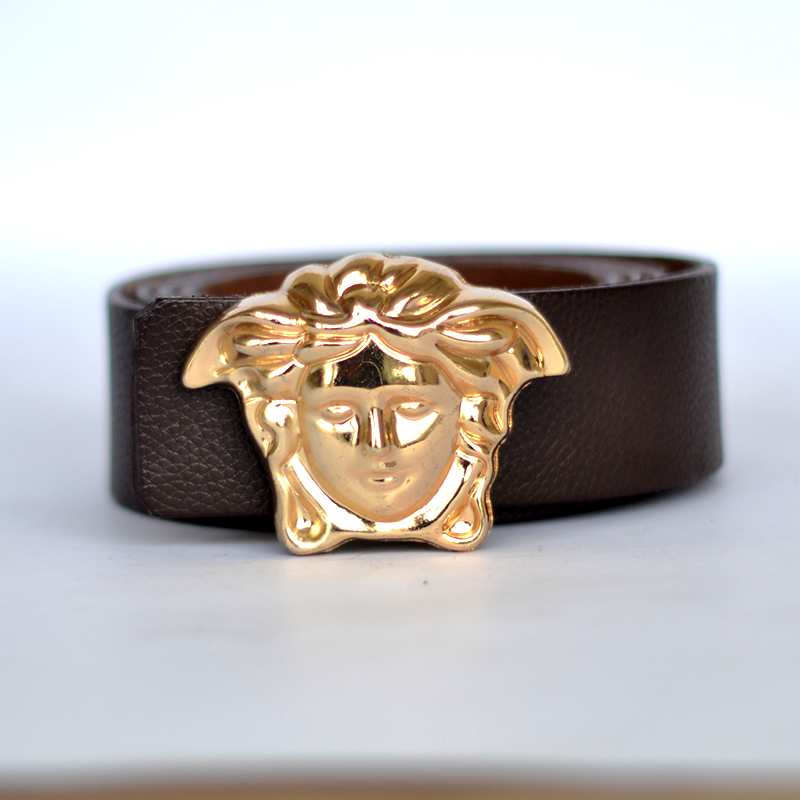 CRS CLASSIC GOLDEN LA M-E-D-U-S-A LEATHER BELT