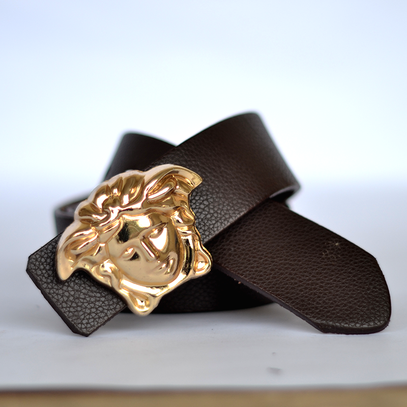 CRS CLASSIC GOLDEN LA M-E-D-U-S-A LEATHER BELT