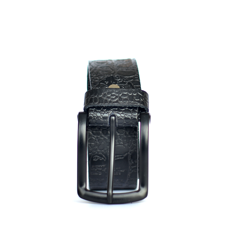 CRS PREMIUM BLACK ABSTRACT LEATHER BELT