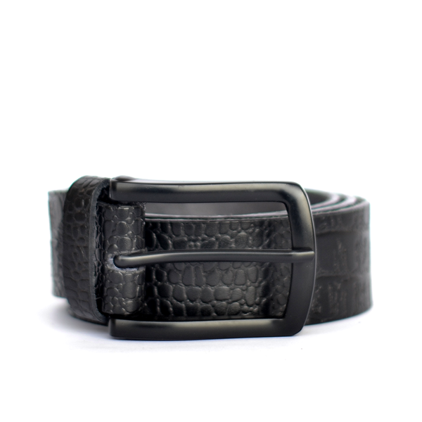 CRS PREMIUM BLACK ABSTRACT LEATHER BELT