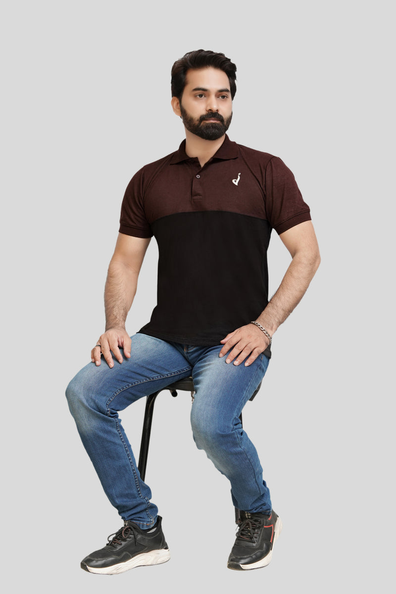 MAROON u0026 BLACK POLO T-SHIRT – cutrateshop maroon and black polo shirt