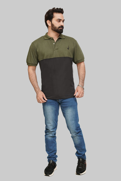 BROWN & BLACK POLO T-SHIRT