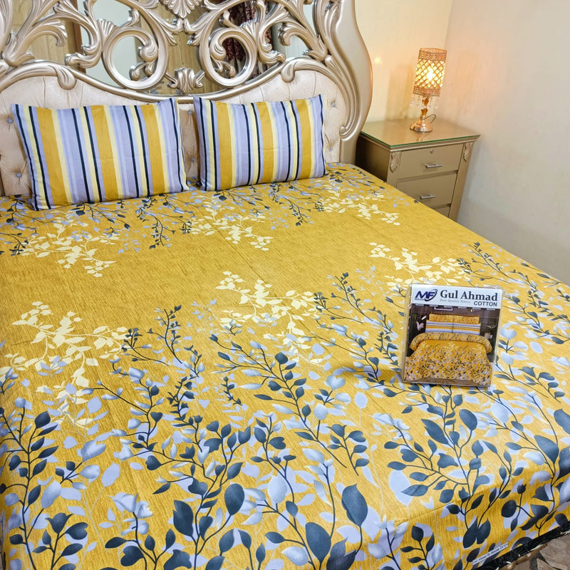 CRS - ORANGE & BLUE DESIGNED BEDSHEET